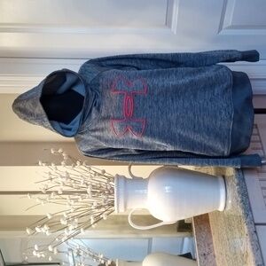 Under Armour Women's Cold gear Grey and Red Hoodie Sz L